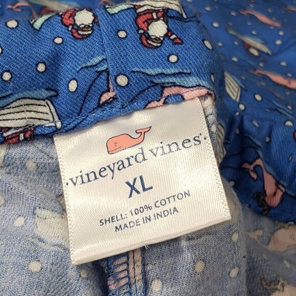 NWOT  Vineyard Vines  Pink Whale  /  Santa Clause in boat  Flannel Pajama Pants - Picture 3 of 3
